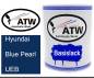 Preview: Hyundai, Blue Pearl, UEB: 1L Lackdose, von ATW Autoteile West.